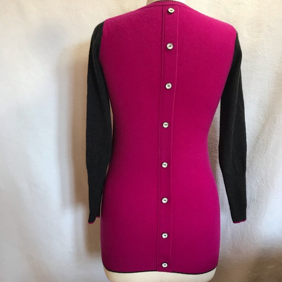 Mulberry and Charcoal tunic Cashmere sweater S/M - Picture 3 of 13